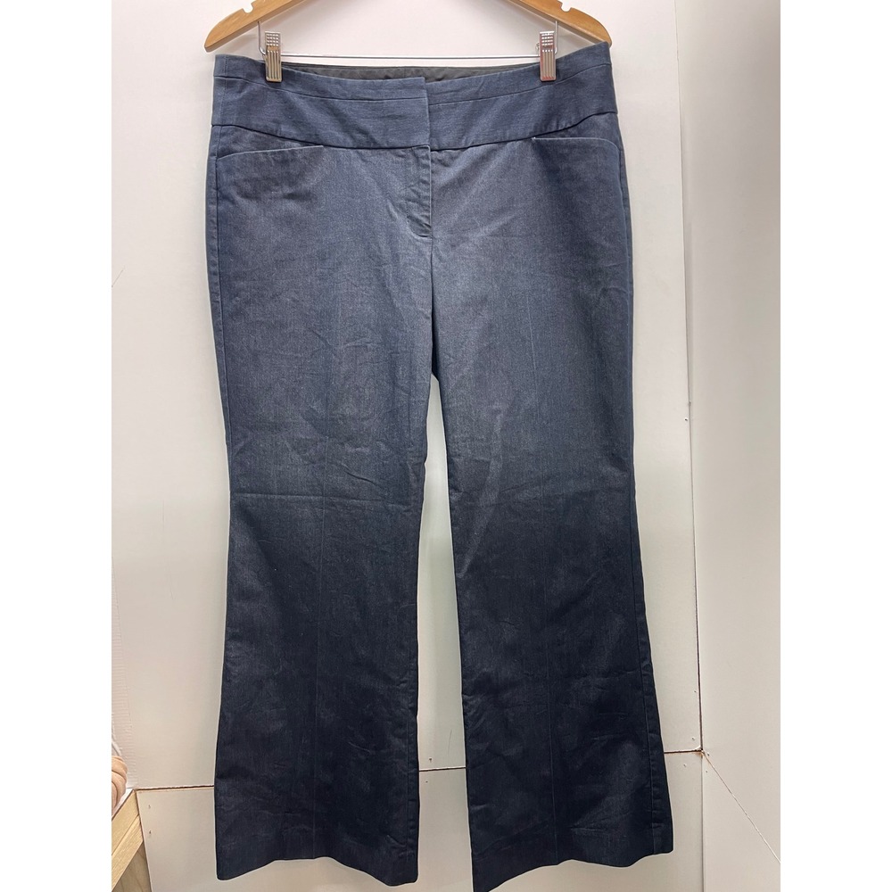Express Editor Dress Pants Womens 12S Navy Wide Leg Career Trousers 0487011